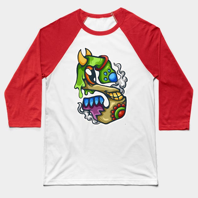 Alfabet Monster S Baseball T-Shirt by Koyung500